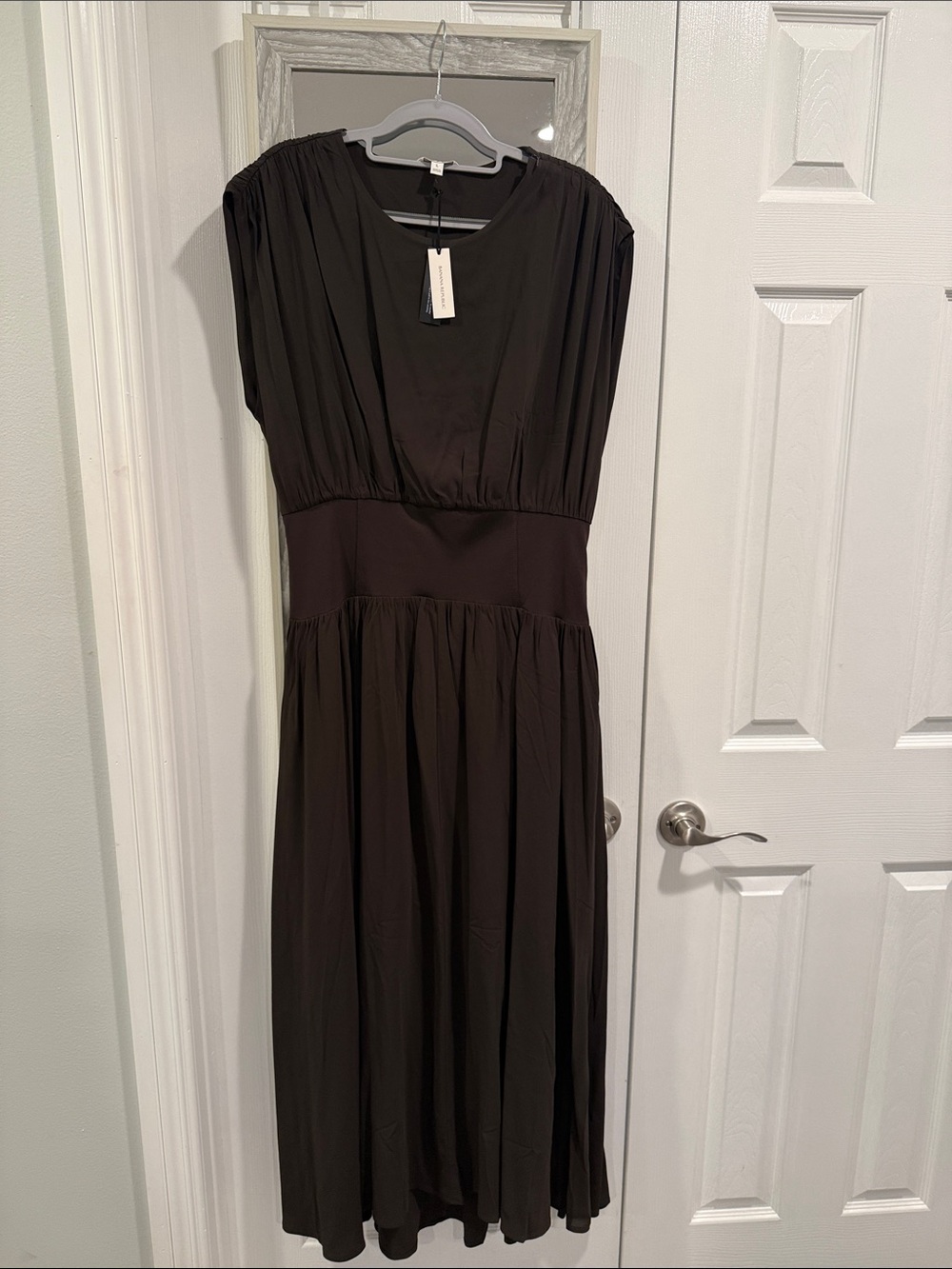 Banana Republic Black Maxi Dress with Defined Waist